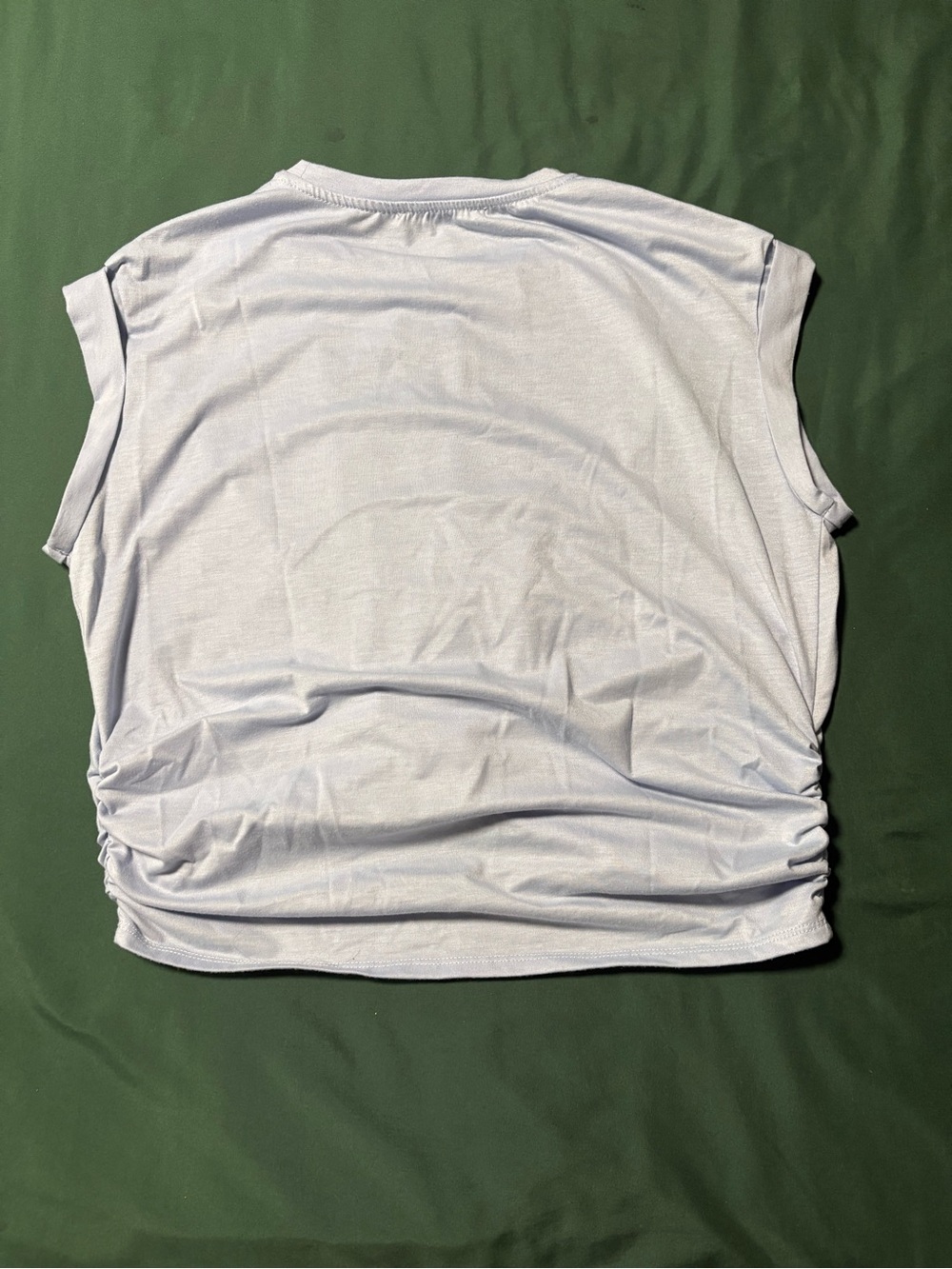 BCBGeneration Light Blue Ruched Side Tank